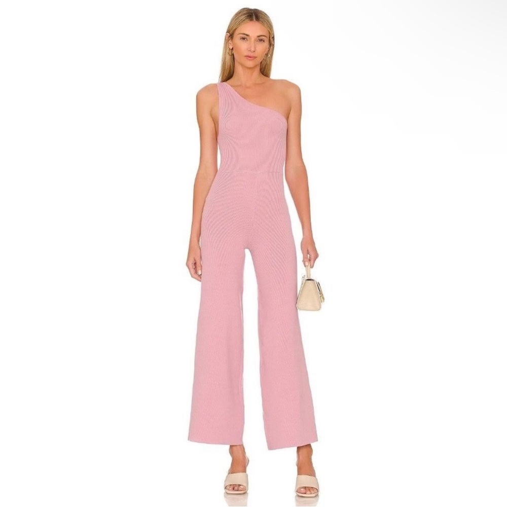 Free People Waverley one shoulder sweater knit jumpsuit Large